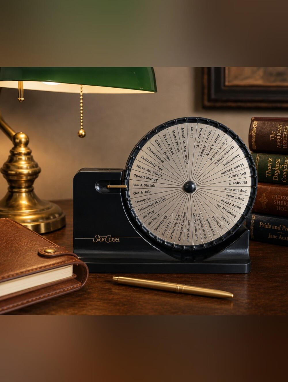 Vintage 1992 Decision Maker Coin Bank Wheel of Fortune Retro Executive Gift
